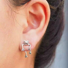 Frog Earrings - Front and Back of lobe