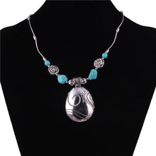 Turquoise Oval Pendant Necklace