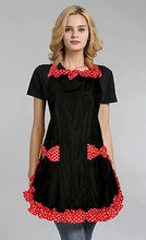 Black & Red Apron with Polka Dots - Double Bow