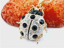 Betsey Johnson Black & White Lady Bug Necklace