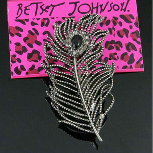 Betsey Johnson Peacock Feather Brooch
