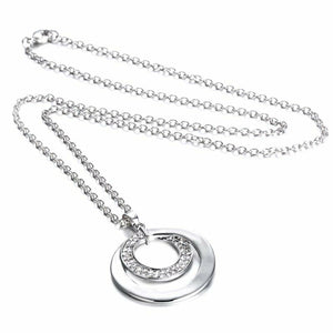 Circle in Circle Textured Necklace