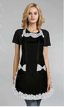 Black & White Apron with Polka Dots - Double Bow