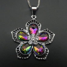 Multi-Colored Floral Crystal Necklace