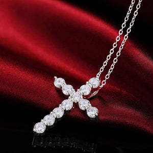 Crystal Cross - Sterling Silver