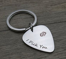 Guitar Pick Engraved Keychain - I Pick You Always and Forever