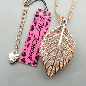 Betsey Johnson 3D Leaf Necklace