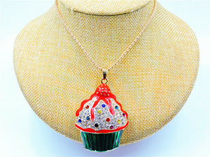 Betsey Johnson Cupcake Pendant Necklace