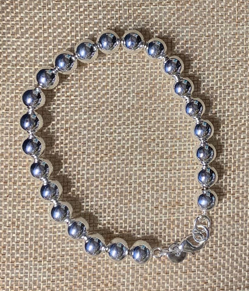 Silver Beaded Bracelet