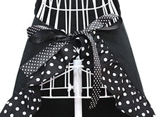 Black Apron with Polka Dots - Single Bow