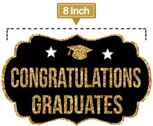 Photo Booth Props - Graduation Theme - Gold Glitter - Class of 2019