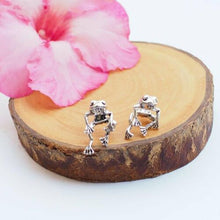 Frog Earrings - Front and Back of lobe