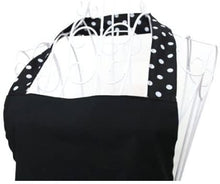Black Apron with Polka Dots - Single Bow