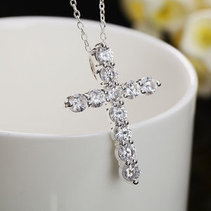 Crystal Cross - Sterling Silver