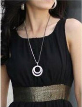 Circle in Circle Textured Necklace