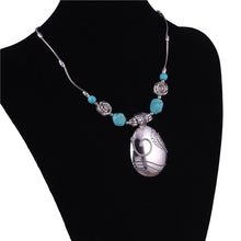 Turquoise Oval Pendant Necklace