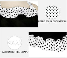 Black & White Apron with Polka Dots - Double Bow