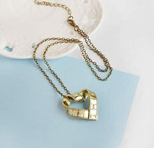 Necklace with Ruler heart Charm (choice of finish)