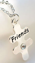 BFF for 3 Best Friends - Heart Puzzle with Clear Crystals (3 pc Set)
