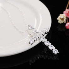 Crystal Cross - Sterling Silver