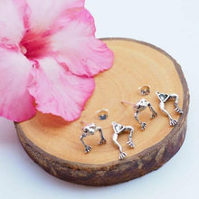 Frog Earrings - Front and Back of lobe