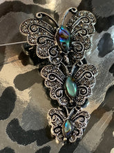 Abalone Tri-Butterfly Pin