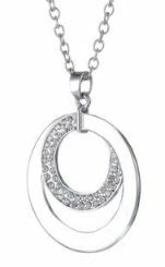 Circle in Circle Textured Necklace