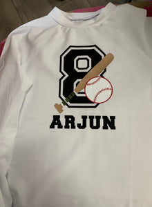 Baseball - Arjun White Rash Guard