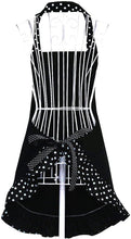Black Apron with Polka Dots - Single Bow