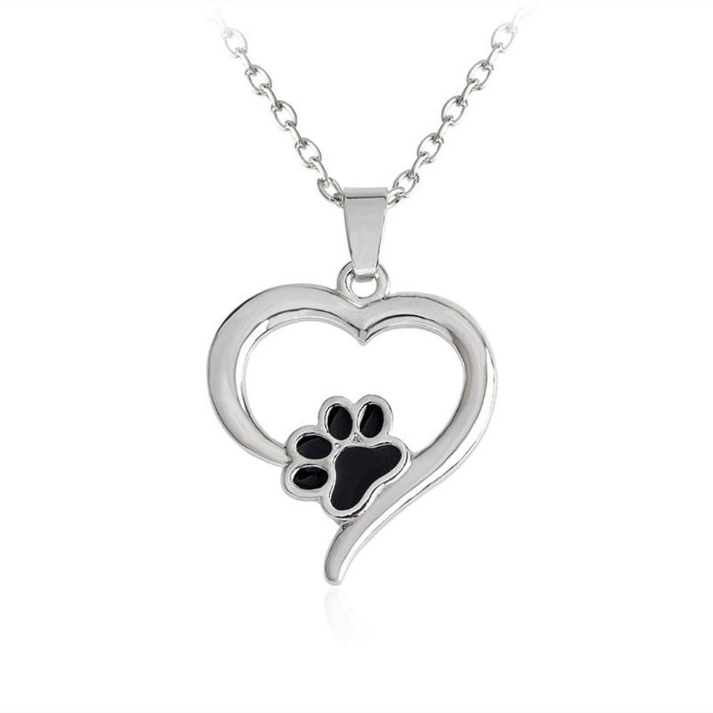 Paw in Heart Necklace