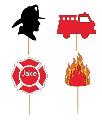 Cupcake Topper - Fireman or Firelady Assortment (24 Pieces)