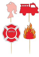 Cupcake Topper - Fireman or Firelady Assortment (24 Pieces)