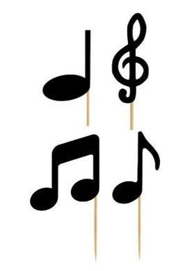 Cupcake Topper - Musical Notes Assortment (24 Pieces)