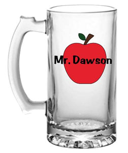 Teacher Gift - Apple Glass (Name thru Apple)