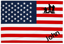 American Flag Beach Towel - Can be Personalized w/ Name and/or Military Branch