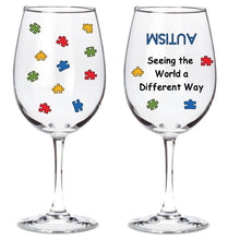 Autism Awareness Wine Glass