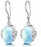 Blue Opalesque Teardrop Earrings
