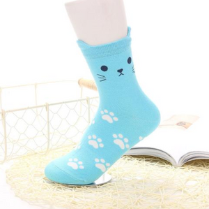 Cat Socks - Blue