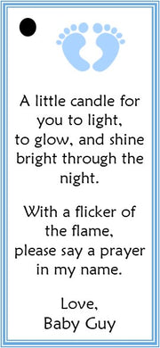 Baby Favor Tags for Candle Favors (set of 24)