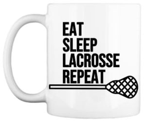 Lacrosse Mug:  Eat Sleep Lacrosse Repeat