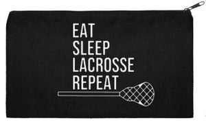 Lacrosse Carryall Bag - 7 x 4.25" - "Eat Sleep Lacrosse Repeat"