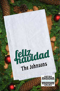 Flour Sack Towel - Feliz Navidad