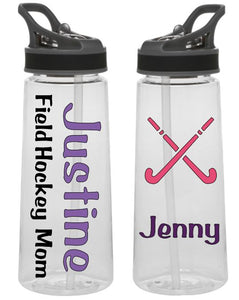 Sports Bottle - Field Hockey (Name, Mom or Dad)