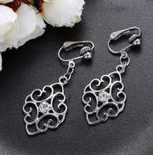 Clip-On Filigree Earrings Gold or Silver Tone