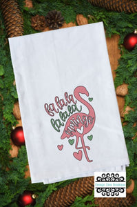 Flour Sack Towel - Fla la la la Flamingo