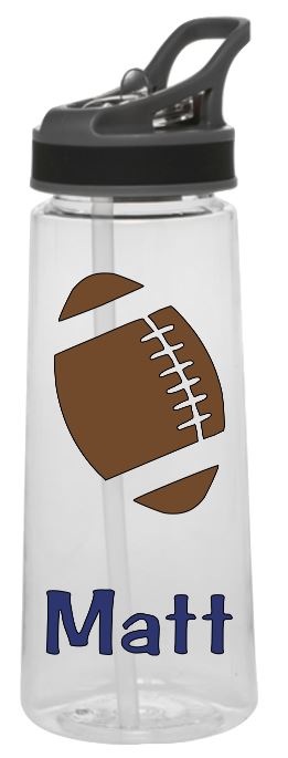 Sports Bottle - Football (Name, Mom or Dad)