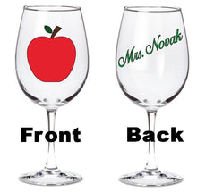 Teacher Gift - Apple Glass (Double Sided)