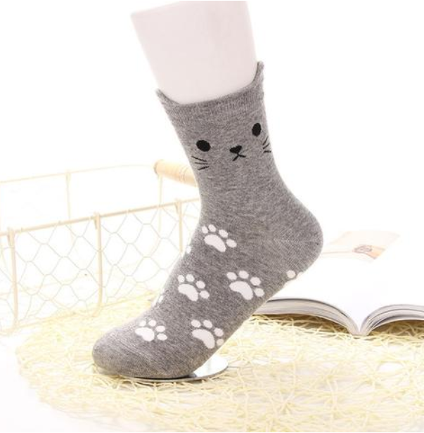 Cat Socks - Gray