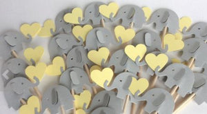 Cupcake Topper - 3D Elephants (24 Pieces)