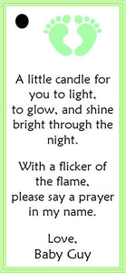 Baby Favor Tags for Candle Favors (set of 24)